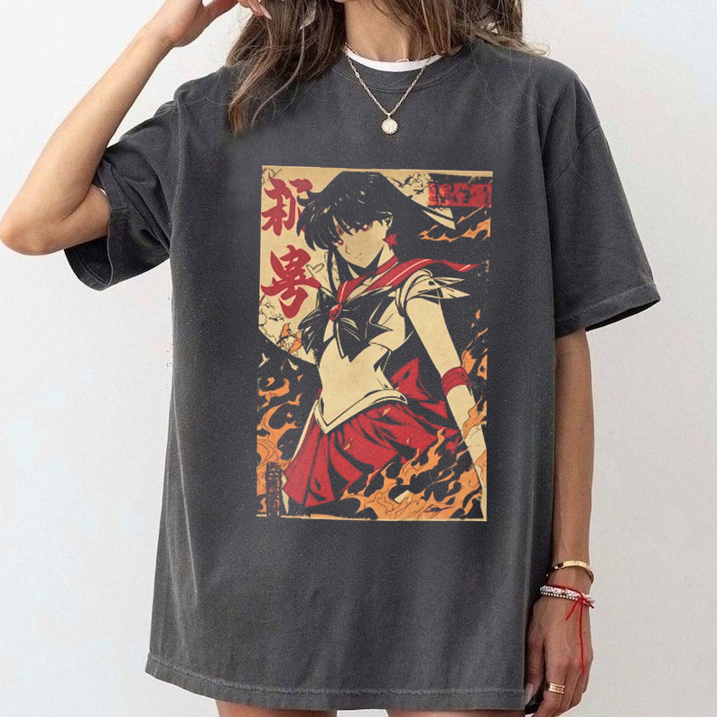 Anime Cosplay Couple - Sailor Moon Retro 90s Anime Graphic