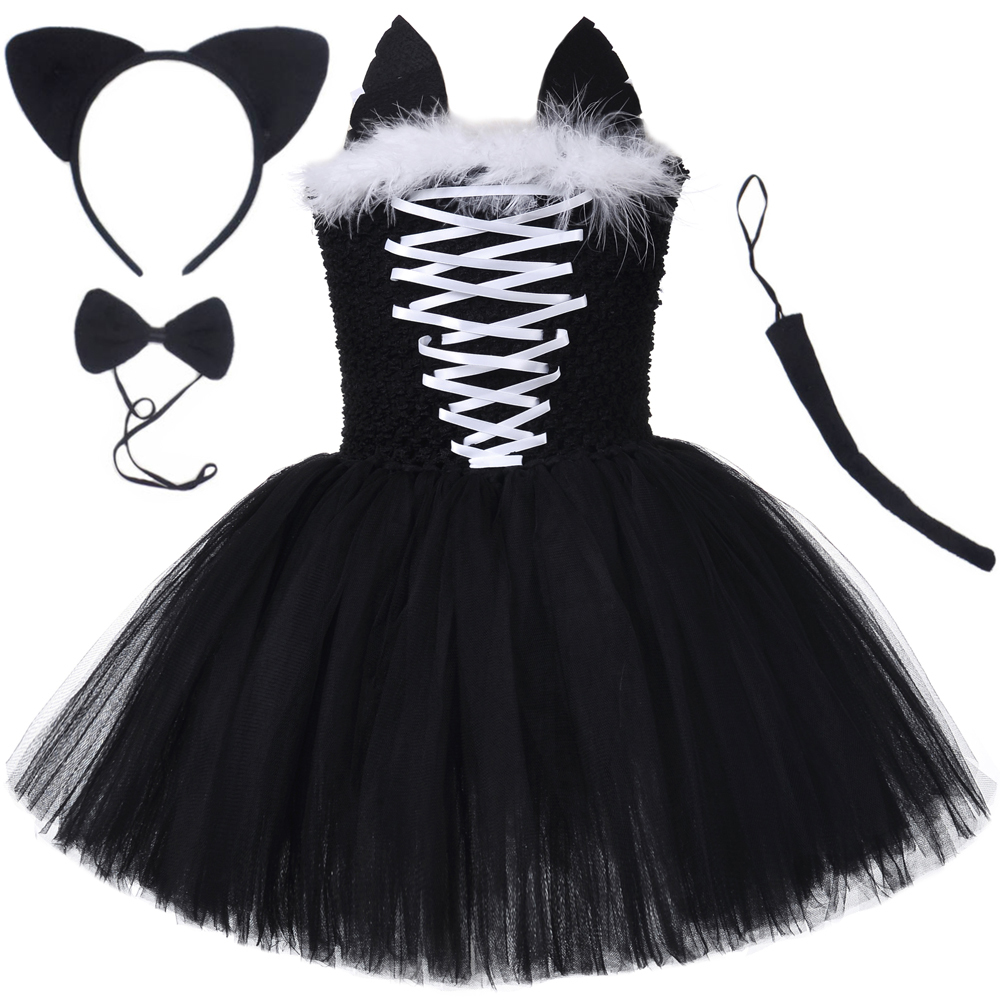 Anime Cosplay Simple - Black Cat Tutu Dress for Girls