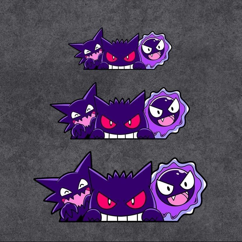 Anime Cosplay Pokemon - Cute Pokemon Gengar Anime Car Stickers