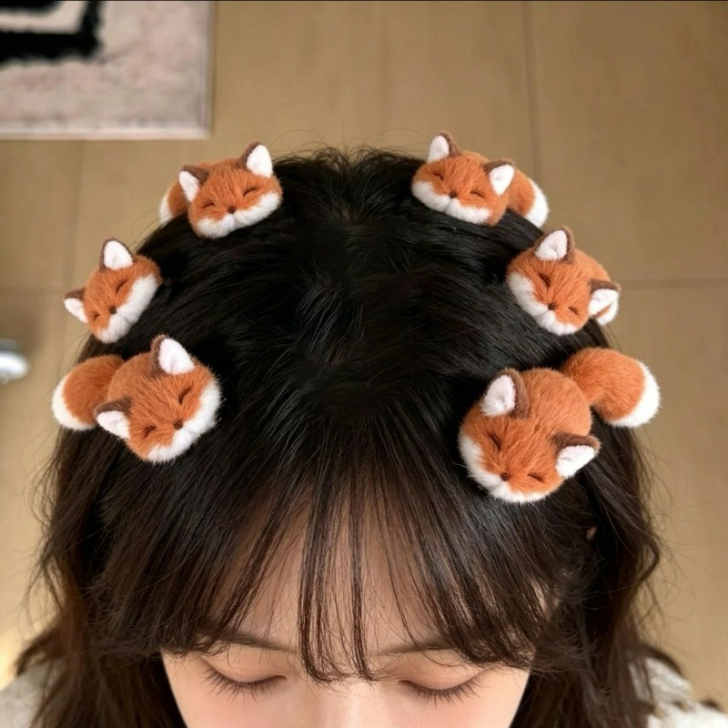 Cosplay Korean Anime - 1/4pcs 3D Plush Hair Clip Cute