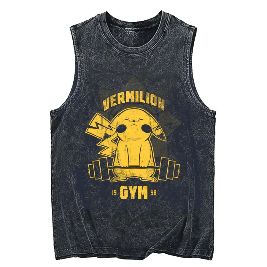 Anime Cosplay Pokemon - 2026 Pokemon Pikachu Acid Wash Tank