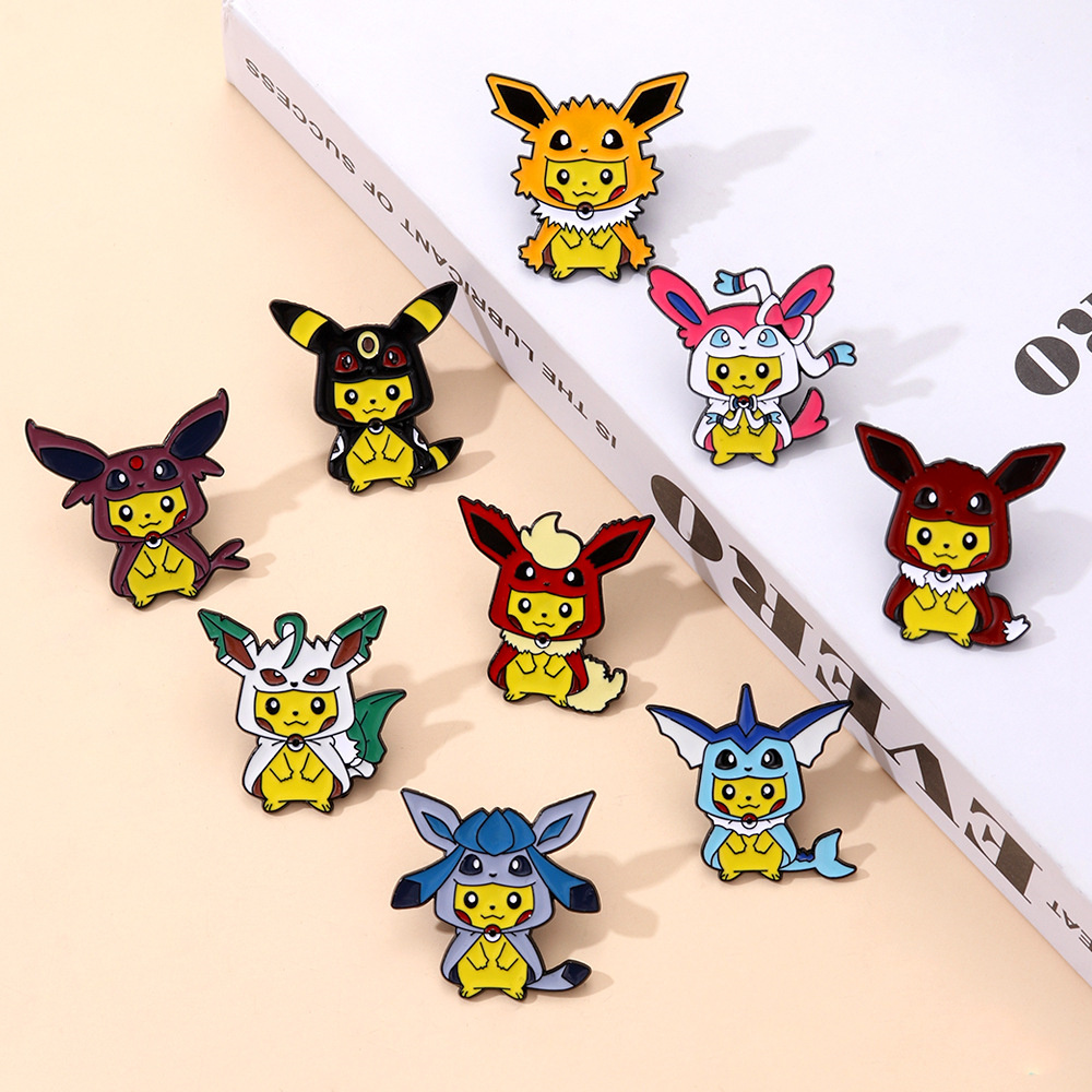 Anime Cosplay Pokemon - 9Pcs Anime Pokemon Lapel Pins Cute