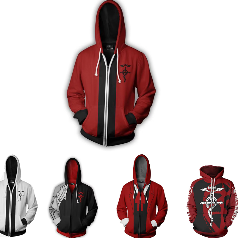 Anime Alchemist Edward Hoodie  - Fullmetal Alchemist Coat 评论和价格