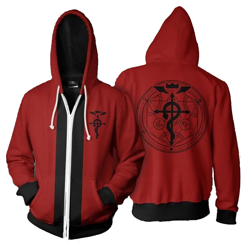 Anime Alchemist Edward Hoodie  - Fullmetal Alchemist Coat 评论和价格