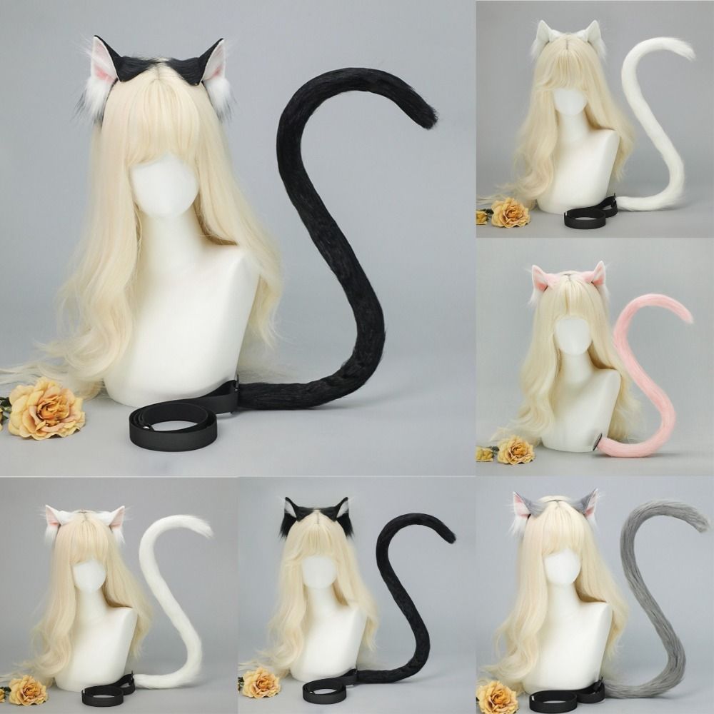 Handmade Plush Cat Ears Headba - Anime Cosplay Simple 评论和价格