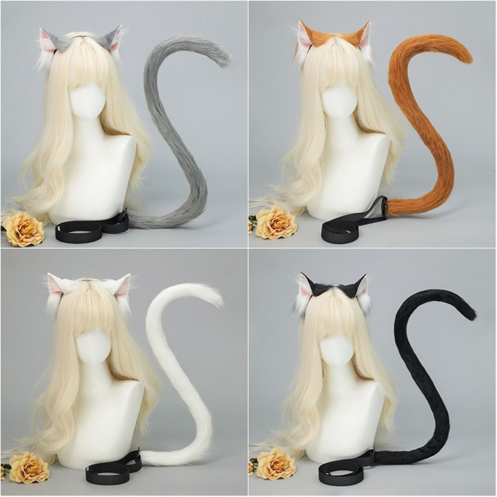 Handmade Plush Cat Ears Headba - Anime Cosplay Simple 评论和价格