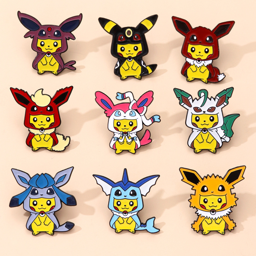 9Pcs Anime Pokemon Lapel Pins  - Anime Cosplay Pokemon 评论和价格