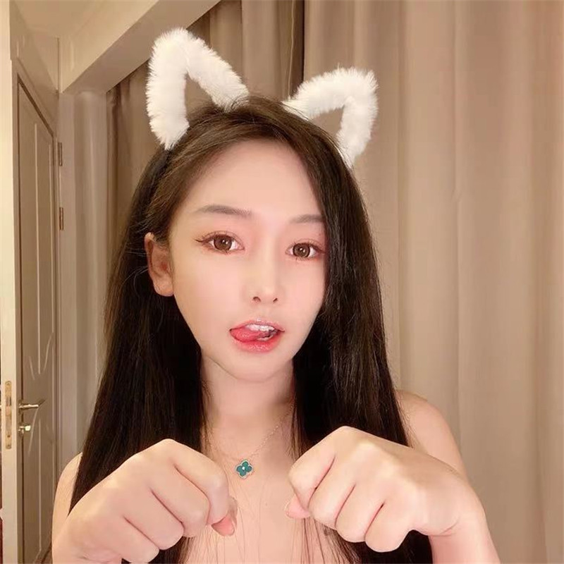 Cute Furry Kitten Ears Hairban - Anime Cosplay Korean Girl 评论和价格