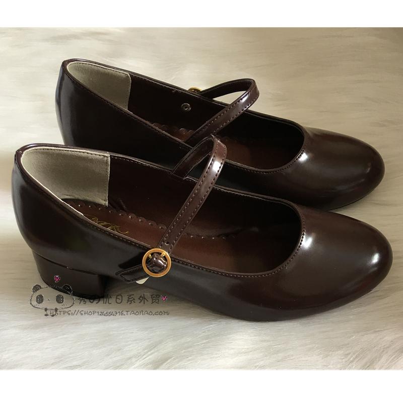 Low Heel Round Head PU Shoes G - Cosplay Korean Anime 评论和价格