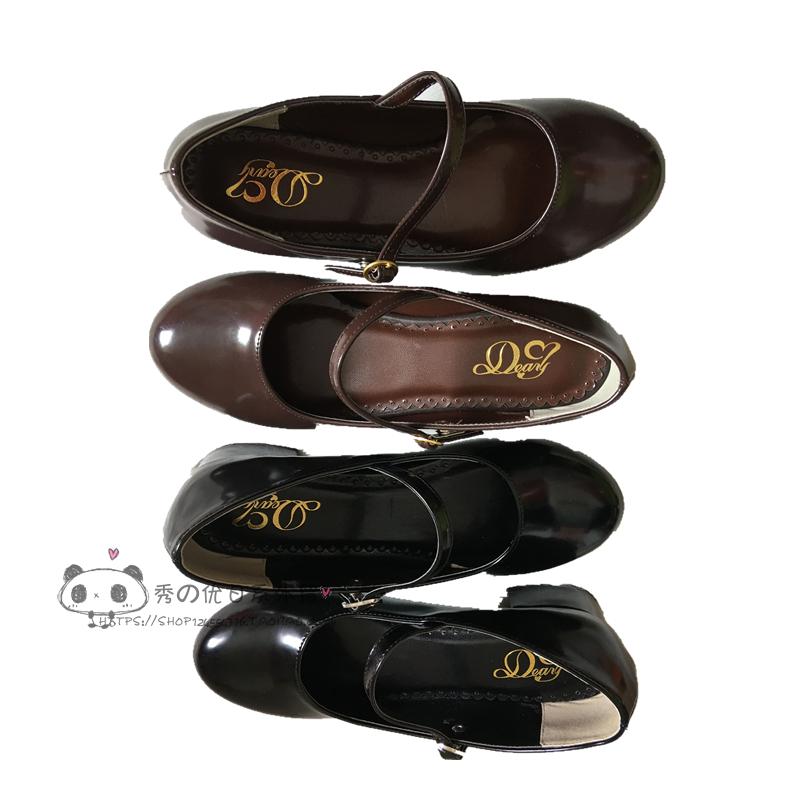 Low Heel Round Head PU Shoes G - Cosplay Korean Anime 评论和价格