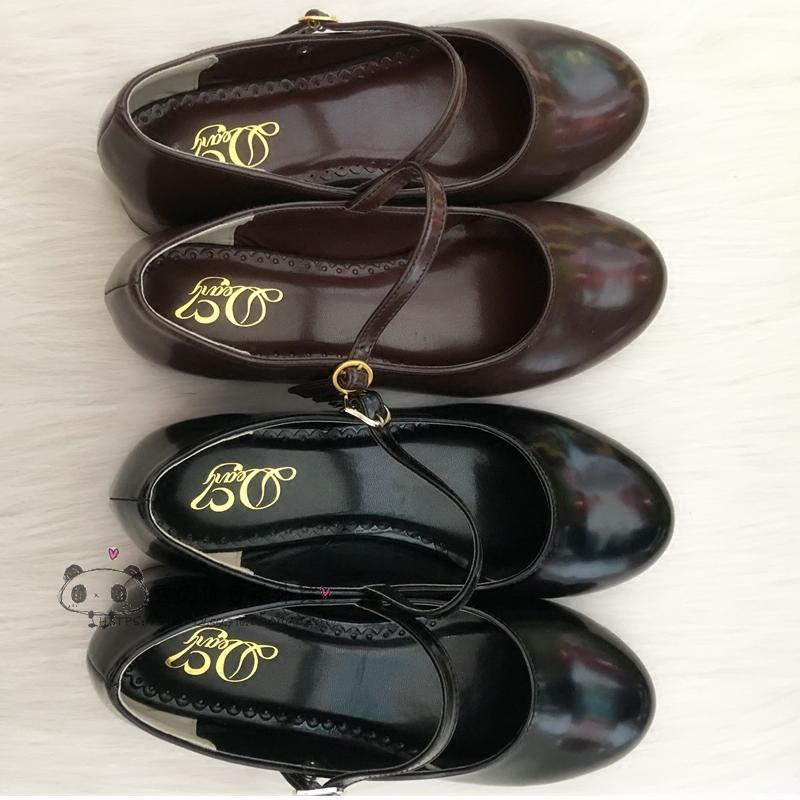 Low Heel Round Head PU Shoes G - Cosplay Korean Anime 评论和价格