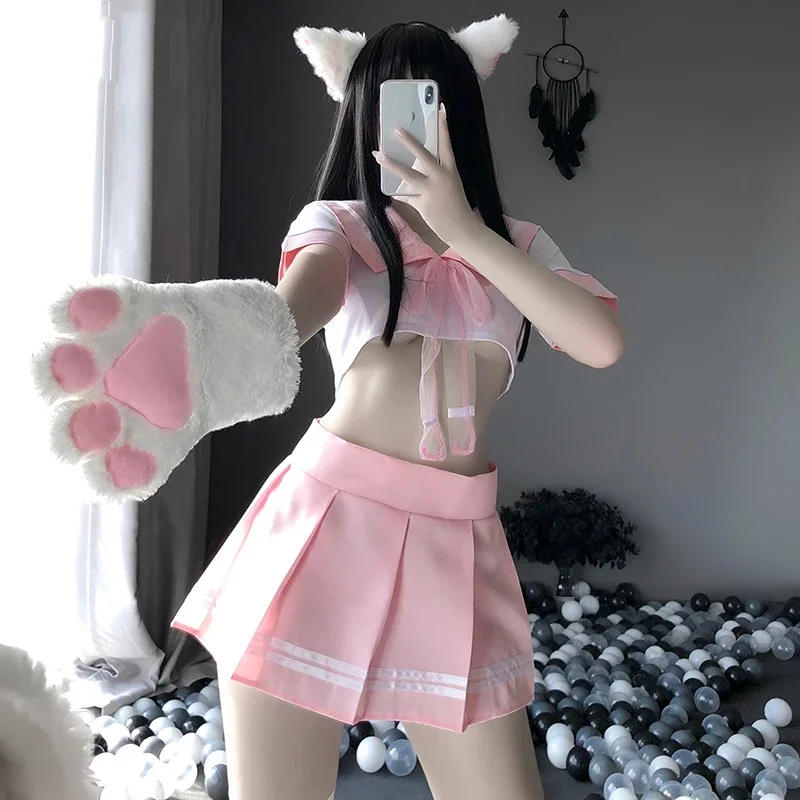 2026 Korean Short Shirt Pleate - Anime Cosplay Korean Girl 评论和价格