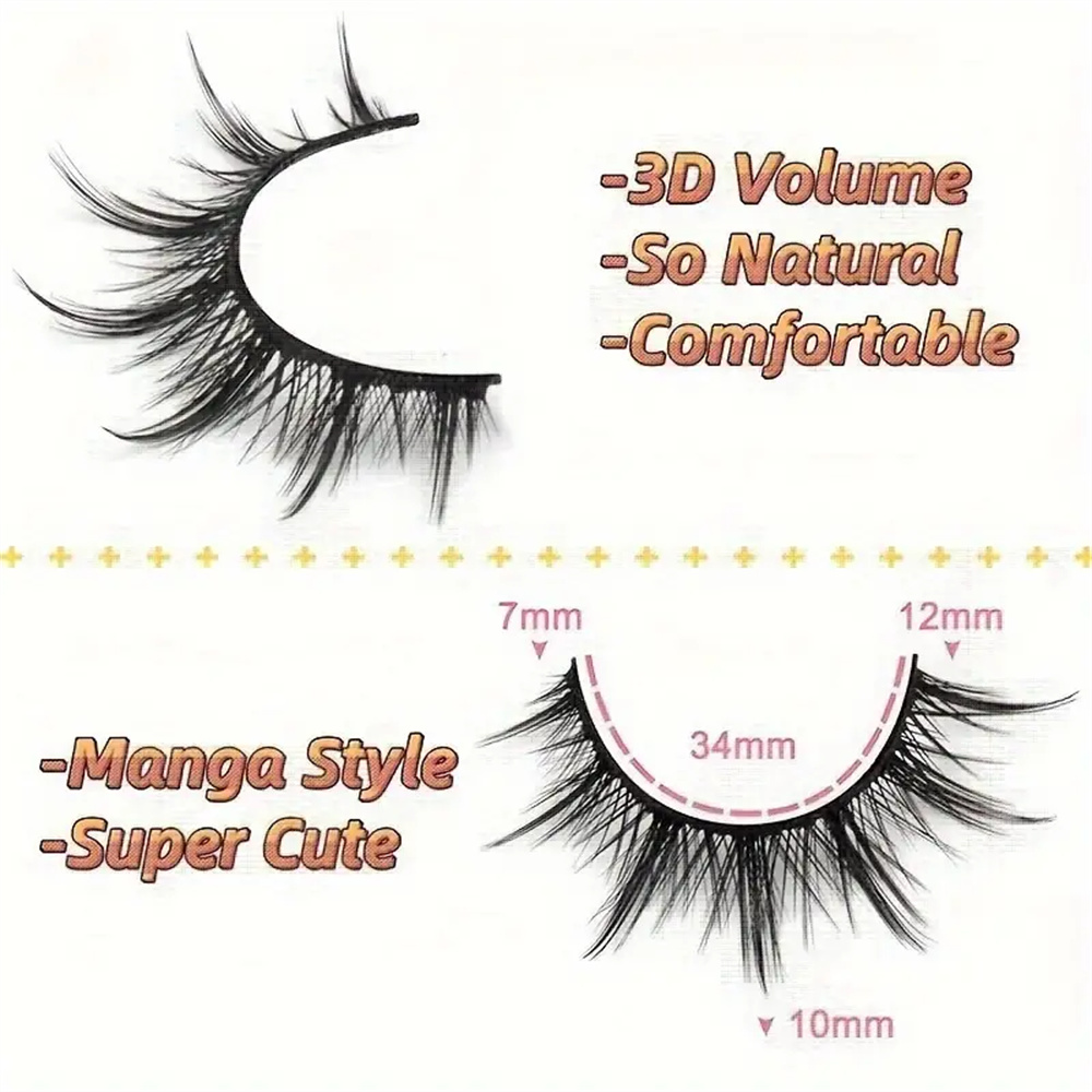 Natural Look False Eyelashes A - Cosplay Korean Anime 评论和价格